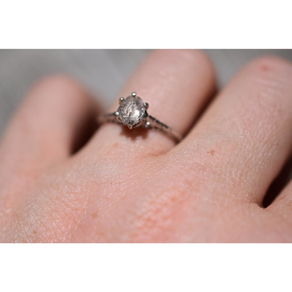 COPY - COPY - Dainty rings for women Raw Diamond Engagement Ring Rough C…